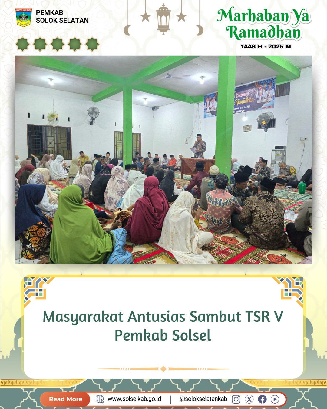 Masyarakat Antusias Sambut TSR V Pemkab Solsel.
